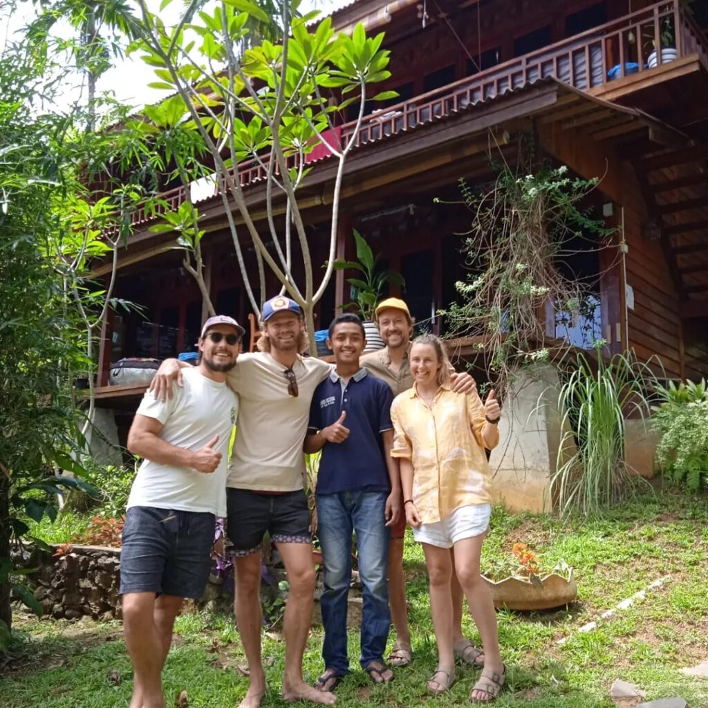 the wooden double storey main house at airmanis hillside retreat padang west sumatra