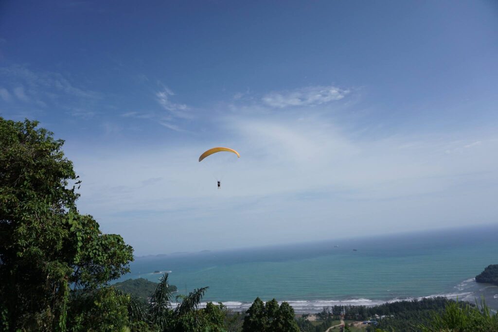 paragliding with air manis hillside retreat padang west sumatra