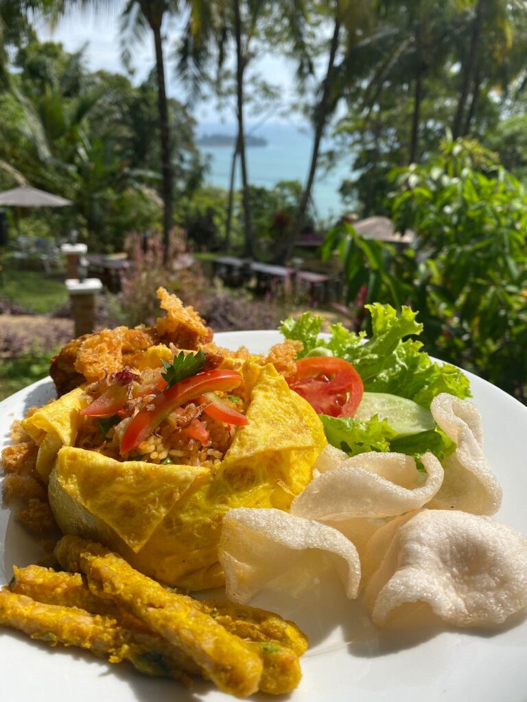 enjoy tasty foods at air manis hillside retreat padang west sumatra
