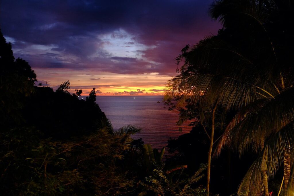 enjoy beautiful sunsets over the ocean at air manis hillside retreat padang west sumatra